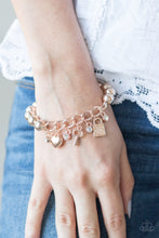 Load image into Gallery viewer, Paparazzi - Feelin Flirtatious - Rose Gold Charm Bracelet