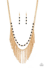 Load image into Gallery viewer, Paparazzi ~ Fierce In Fringe ~ Gold Necklace Set