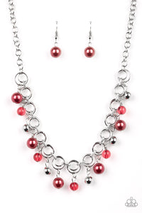Paparazzi ~ Fiercely Fancy ~ Red Necklace Set