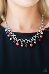 Paparazzi ~ Fiercely Fancy ~ Red Necklace Set