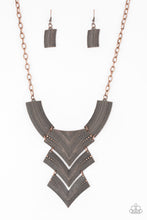 Load image into Gallery viewer, Paparazzi ~ Fiercely Pharaoh ~ Copper Necklace Set