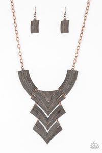 Paparazzi ~ Fiercely Pharaoh ~ Copper Necklace Set