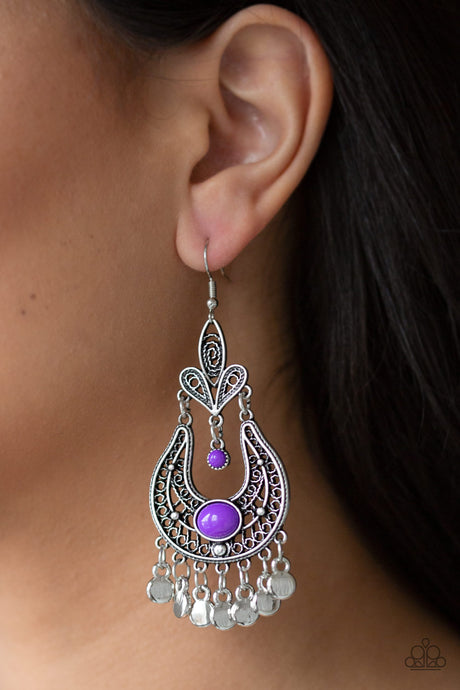 Paparazzi ~ Fiesta Flair ~ Purple Earrings