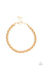 Load image into Gallery viewer, Paparazzi ~ Go Down Fighting ~ Men&#39;s Gold Necklace and Bracelet Set