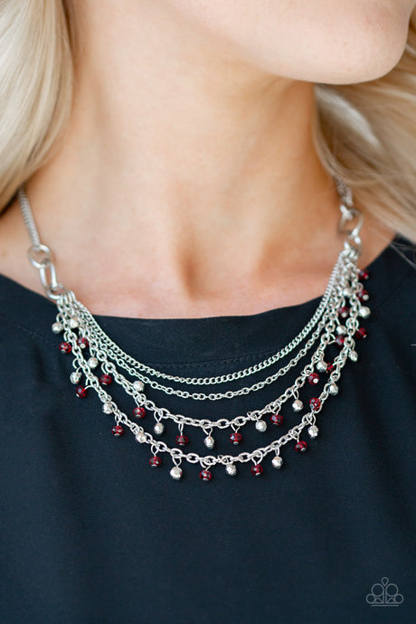 Paparazzi ~ Financially Fabulous ~ Red Necklace Set