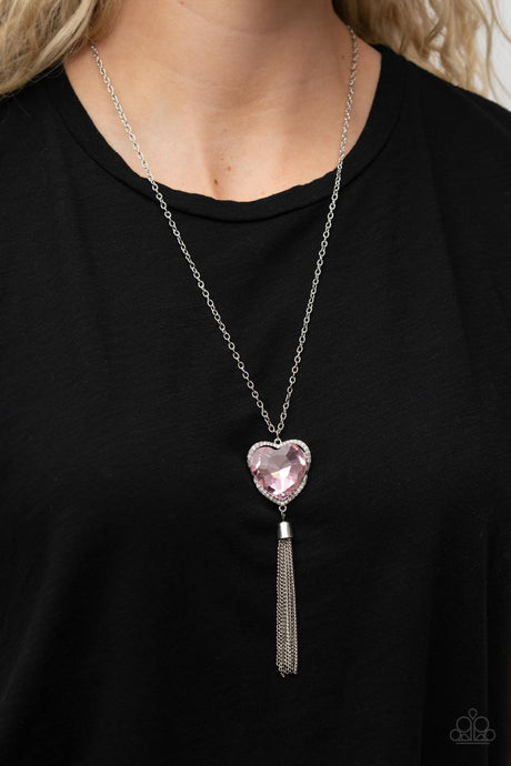 Paparazzi ~ Finding My Forever ~ Pink Heart Pendant Necklace Set