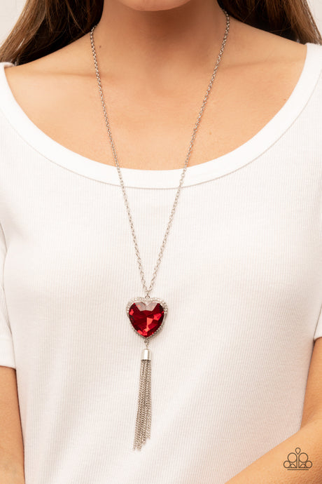 Paparazzi ~ Finding My Forever ~ Red Heart Pendant Necklace Set
