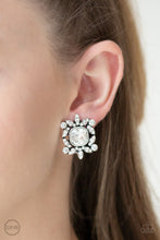 Load image into Gallery viewer, Paparazzi ~ First-Rate Famous ~ White Clip-On Earrings - Klassy Jewelz Boutique