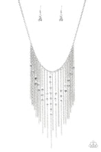 Load image into Gallery viewer, Paparazzi ~ First Class Fringe ~ Silver Necklace Set (Life of the Party Exclusive)