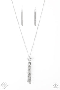 Paparazzi ~ Five-Alarm FIREWORK ~ White Necklace Set (Fashion Fix Exclusive)