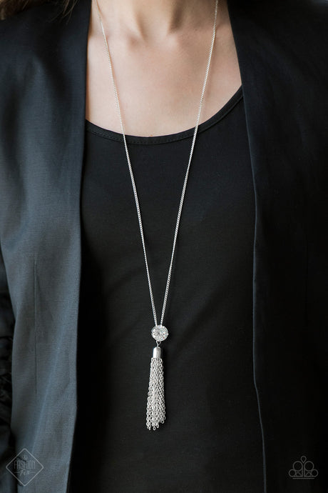 Paparazzi ~ Five-Alarm FIREWORK ~ White Necklace Set (Fashion Fix Exclusive)