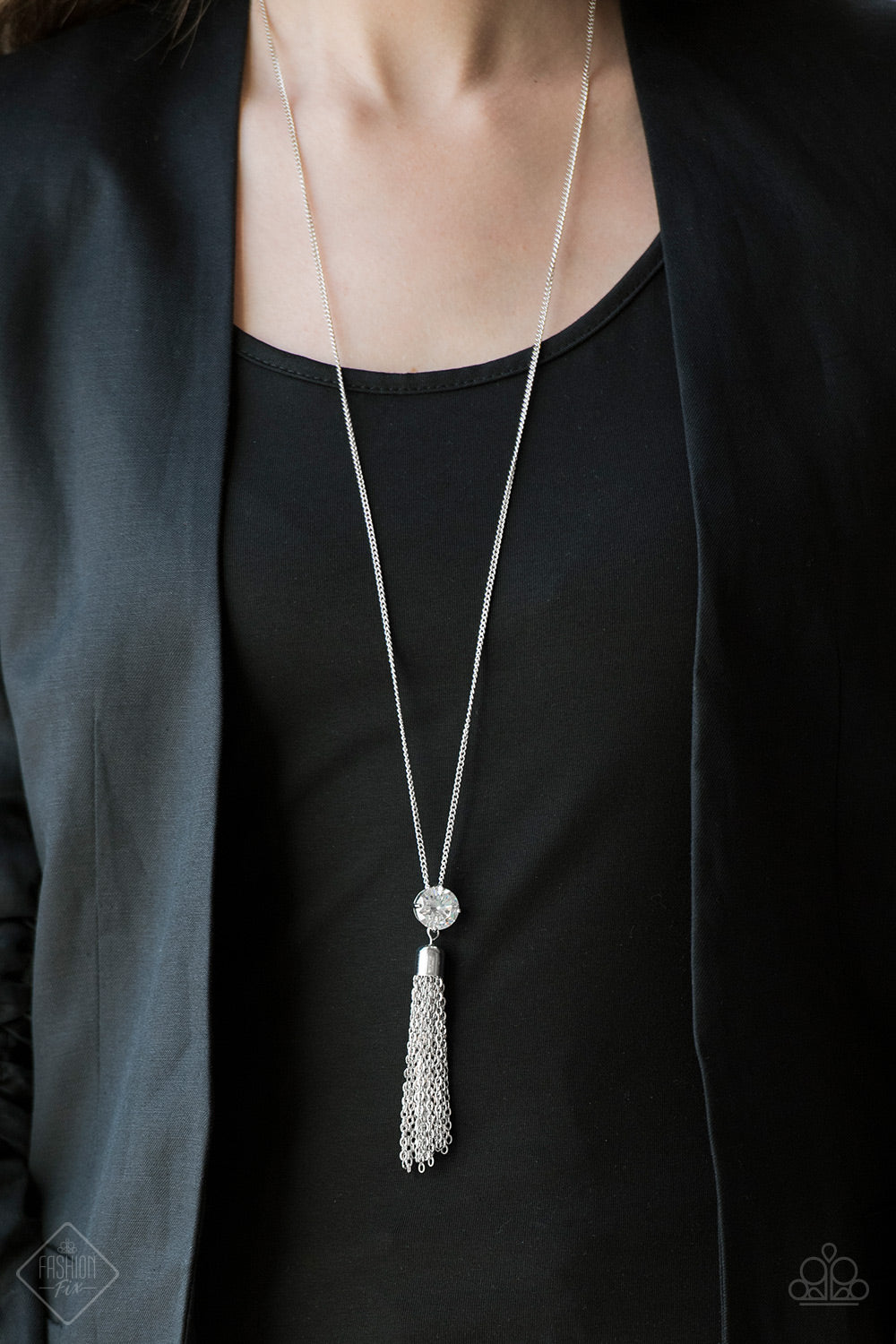 Paparazzi ~ Five-Alarm FIREWORK ~ White Necklace Set (Fashion Fix Exclusive)