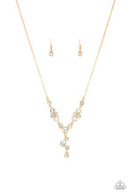 Load image into Gallery viewer, Paparazzi ~ Five-Star Starlet ~ Gold Rhinestone Necklace Set