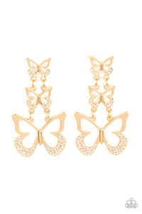 Paparazzi ~ Flamboyant Flutter ~ Multi-colored Butterfly Post Earrings