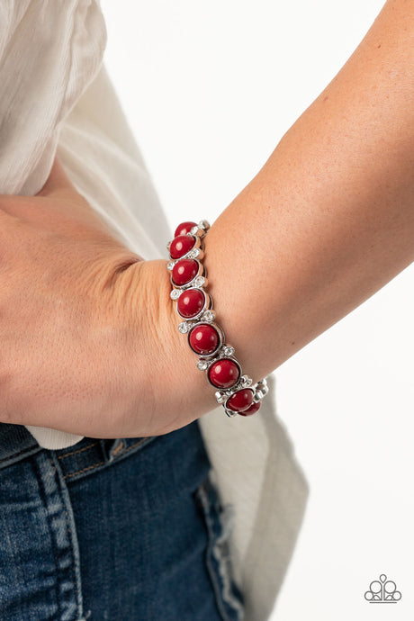 Paparazzi ~ Flamboyantly Fruity ~ Red Bracelet