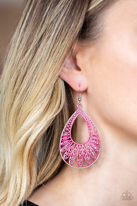 Paparazzi ~ Flamingo Flamenco ~ Pink Earrings