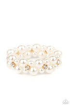Load image into Gallery viewer, Paparazzi ~ Flirt Alert ~ Gold Pearl Bracelet