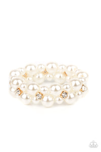 Paparazzi ~ Flirt Alert ~ Gold Pearl Bracelet