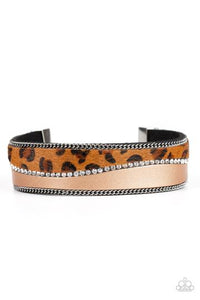 Paparazzi ~ Flirtatiously Feline ~ Brown Urban Bracelet (Life of the Party Exclusive)