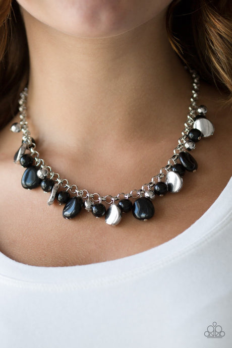 Paparazzi ~ Flirtatiously Florida ~ Black Necklace Set