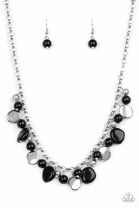 Paparazzi ~ Flirtatiously Florida ~ Black Necklace Set