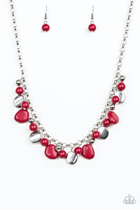 Paparazzi ~ Flirtatiously Florida ~ Red Necklace Set