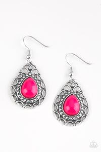 Paparazzi ~ Flirty Finesse ~ Pink Earrings