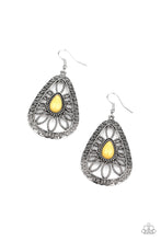 Load image into Gallery viewer, Paparazzi ~ Floral Frill ~ Yellow Earrings
