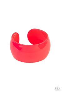 Paparazzi ~ Fluent in Flamboyance ~ Pink Acrylic Cuff Bracelet (Life of the Party Exclusive)