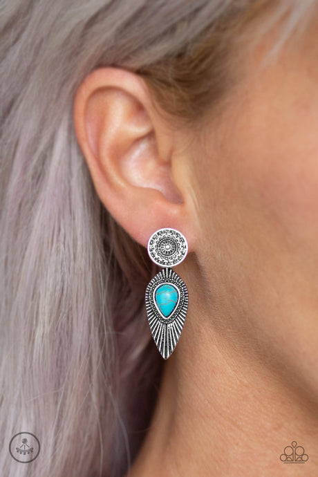 Paparazzi ~ Fly Into The Sun ~ Blue Turquoise Post Earrings