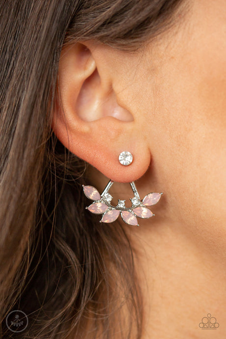 Paparazzi ~ Forest Formal ~ Pink Double-Sided Post Earrings