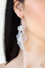 Load image into Gallery viewer, Paparazzi ~ Fragile Florals ~ White Earrings (Life of the Party Exclusive)