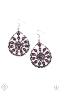 Paparazzi ~ Free To Roam ~ Purple Earrings (Fashion Fix Exclusive)