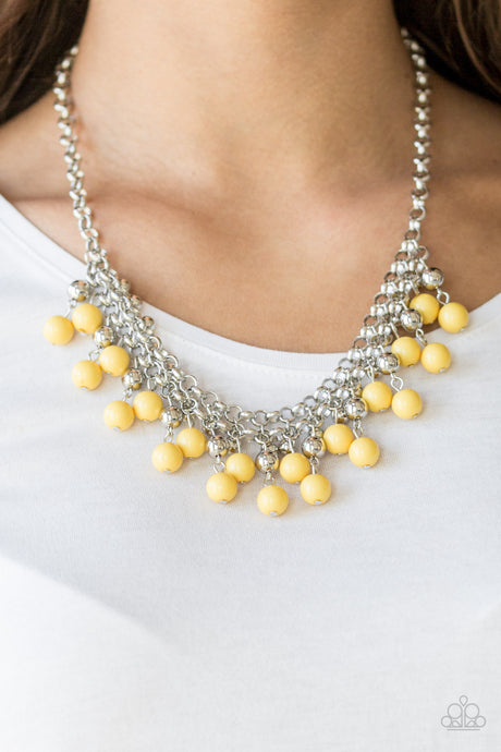 Paparazzi ~ Friday Night Fringe ~ Yellow Necklace Set