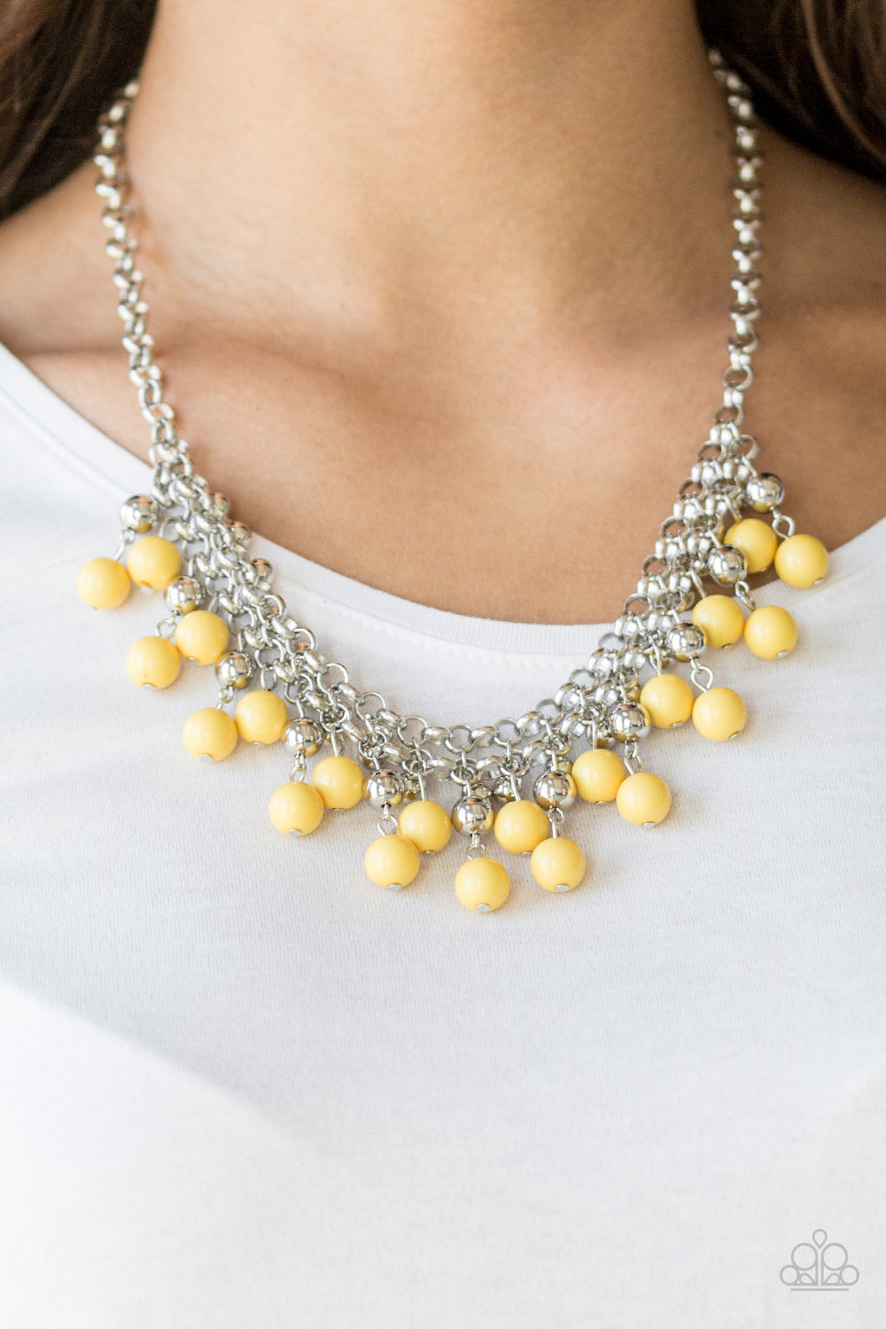 Paparazzi ~ Friday Night Fringe ~ Yellow Necklace Set