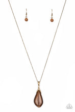 Load image into Gallery viewer, Paparazzi ~ Friends In GLOW Places ~ Brass Moonstone Pendant Necklace Set