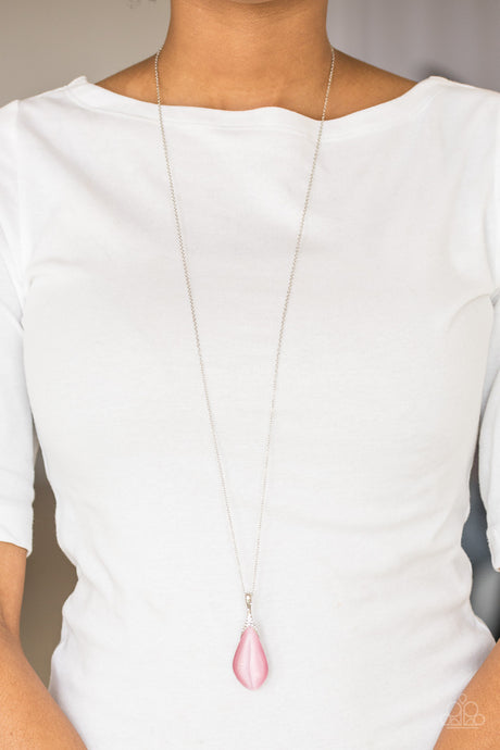 Paparazzi ~ Friends In GLOW Places ~ Pink Moonstone Pendant Necklace Set