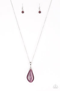 Paparazzi - Friends in GLOW Places - Purple Moonstone Pendant Necklace - Klassy Jewelz Boutique