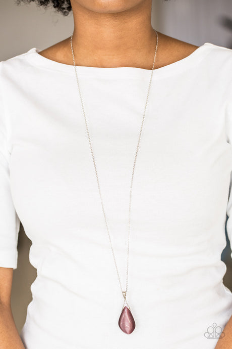 Paparazzi - Friends in GLOW Places - Purple Moonstone Pendant Necklace - Klassy Jewelz Boutique