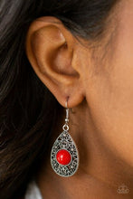 Load image into Gallery viewer, Paparazzi - From POP To Bottom - Red Earrings