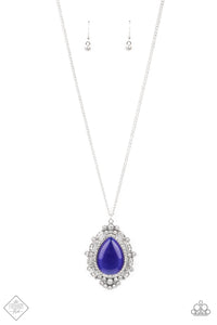 Paparazzi ~ Frozen Gardens ~ Blue Pendant Necklace Set (Fashion Fix Exclusive)