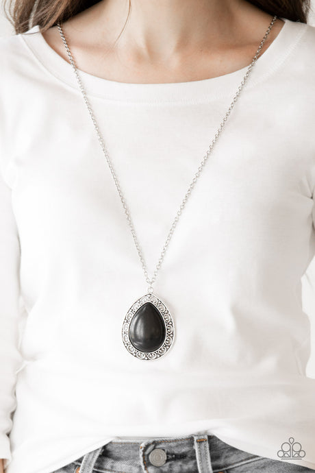 Paparazzi ~ Full Frontier ~ Black Necklace Set