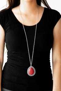 Paparazzi ~ Full Frontier ~ Red Necklace Set
