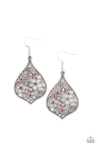 Paparazzi ~ Full Out Florals ~ Pink Earrings