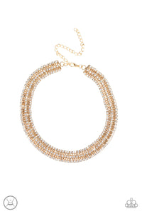 Paparazzi ~ Full REIGN ~ Gold Choker Necklace Set