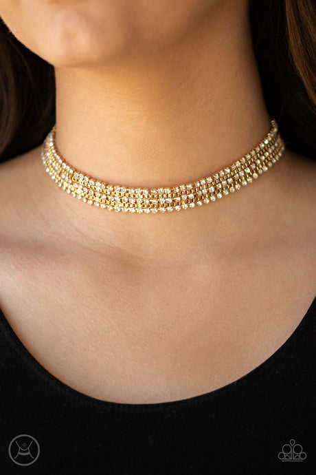 Paparazzi ~ Full REIGN ~ Gold Choker Necklace Set
