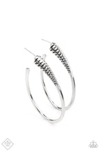 Load image into Gallery viewer, Paparazzi ~ Fully Loaded ~ Silver Hoop Earrings (Fashion Fix Exclusive)