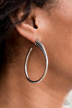 Load image into Gallery viewer, Paparazzi ~ Fully Loaded ~ Silver Hoop Earrings (Fashion Fix Exclusive)