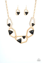 Load image into Gallery viewer, Paparazzi ~ GEO-ing, GEO-ing, Gone ~ Gold Necklace Set