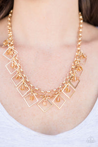 Paparazzi - GEO Down In History - Gold Necklace Set